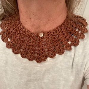 Crocheted collar, handmade, vintage